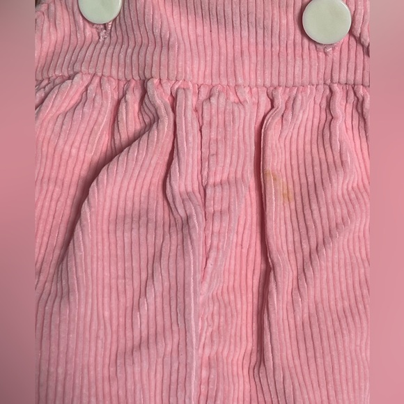 Vintage Pink Corduroy Overalls Kids No Tag - Picture 7 of 8